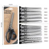 Picture of Stainless Steel & Plastic Triangle Teeth Lace Cloth Crafts Dressmaking Zig Zag Cut Tailor's Scissors Sewing Shears Silver Tone Black 23.5cm x 8.8cm