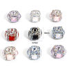 Imagen de 1 Unidad Arcilla Cuentas para la Fabricación de Joyas con Dijes de Bricolaje Cubo Multicolor Con Brillantito 22mm x 18mm, Agujero: Aprox 3.4mm