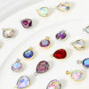 Picture of Brass & Cubic Zirconia Geometric Charms Real Gold Plated