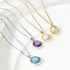 Picture of Brass & Cubic Zirconia Geometric Charms Real Gold Plated
