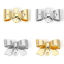 Bild von 10 Stück Messing Charms Echtgold plattiert Schleife 3D