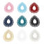 Picture of Iron Based Alloy Painted Filigree Stamping Pendants Multicolor Drop Flower Hollow 4.3cm x 3.6cm