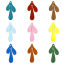 Picture of Iron Based Alloy Painted Filigree Stamping Charms Multicolor Drop Leaf 26mm x 13mm