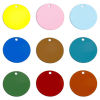 Picture of Iron Based Alloy Filigree Stamping Charms Multicolor Round Disc Painted 12mm Dia.