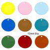 Picture of Iron Based Alloy Filigree Stamping Charms Multicolor Round Disc Painted 12mm Dia.