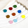 Picture of Iron Based Alloy Filigree Stamping Charms Multicolor Round Disc Painted 12mm Dia.