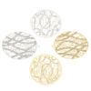 Picture of Iron Based Alloy Filigree Stamping Pendants Multicolor Texture Sparkledust