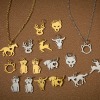 Immagine di 1 Pz Ecologico 304 Acciaio Inossidabile Carino Charms Animale Multicolore Testa Ritratto Filigrana