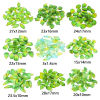 Picture of Lampwork Glass Charms Green & Yellow Leaf Gradient Color
