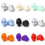 Imagen de 5 Unidades Silicona Halloween Cuentas para la Fabricación de Joyas con Dijes de Bricolaje Multicolor Cráneo 3D 21mm x 16.5mm, Agujero: Aprox 2.2mm