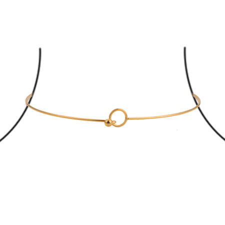 304 Stainless Steel Collar Neck Ring Necklace Round 43cm(16 7/8") long