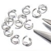 Picture of 304 Stainless Steel Open Jump Rings Findings Round Silver Tone