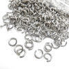 Picture of 304 Stainless Steel Open Jump Rings Findings Round Silver Tone