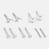 Picture of Sterling Silver Ear Post Stud Earrings Silver Color Geometric 11mm, Post/ Wire Size: (21 gauge)