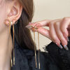 Picture of Copper Ins Style Ear Post Stud Earrings Tassel Bowknot Multicolor