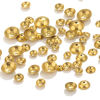 Imagen de 20 Unidades 304 Acero Inoxidable Tapón de cuentas Ronda Chapado en Oro de 18K