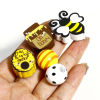 Picture of Natural Wood Spacer Beads For DIY Jewelry Making Bee Animal Multicolor