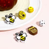 Picture of Natural Wood Spacer Beads For DIY Jewelry Making Bee Animal Multicolor