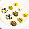 Picture of Natural Wood Spacer Beads For DIY Jewelry Making Bee Animal Multicolor