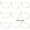 Image de 1 Pièce Chaînes de Cheville en 304 Acier Inoxydable Placage sous Vide Chaîne Maille Forçat Plaqué Or 18K Rond 22cm long