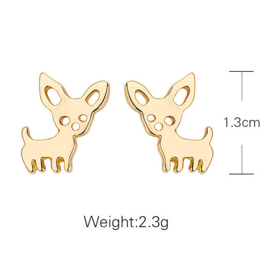 Picture of Cute Ear Post Stud Earrings Multicolor Dog Animal