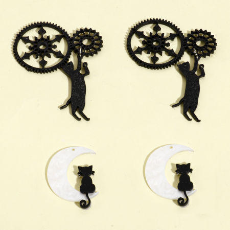 5 ШТ Акриловые Подвески Кошка Разноцветный