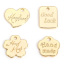 Imagen de 2 Unidades Latón Colgantes Charms 14K Oro Real Chappado Vocabulario Inglés