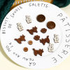 Picture of Natural Wood Buttons Scrapbooking 2 Holes Multicolor