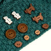 Picture of Natural Wood Buttons Scrapbooking 2 Holes Multicolor