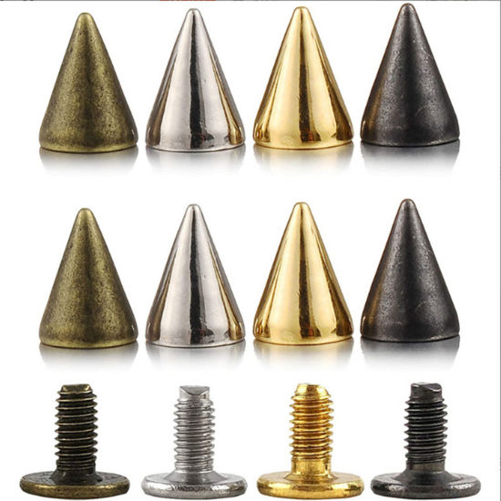 Picture of Alloy Punk Rivets Spike Studs Cone Multicolor 10x7mm