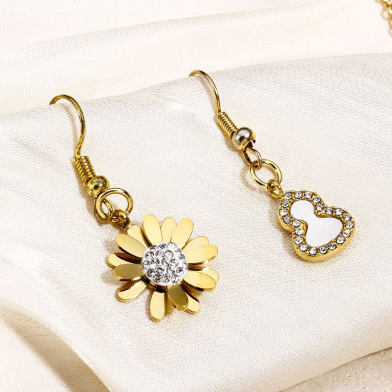 Immagine di 1 Pz Placcatura Sottovuoto Ecologica 304 Acciaio Inossidabile Elegante Charms Zucca Oro Placcato Conchiglia Imitazione Trasparente Cubic Zirconiae