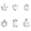 Image de 1 Pièce Breloques en 304 Acier Inoxydable Respectueux de la Nature Exquis Géométrique Argent Mat à Strass Transparent