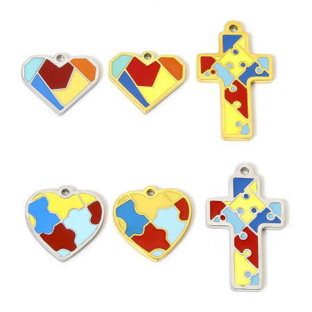 304 Stainless Steel Charms Geometric