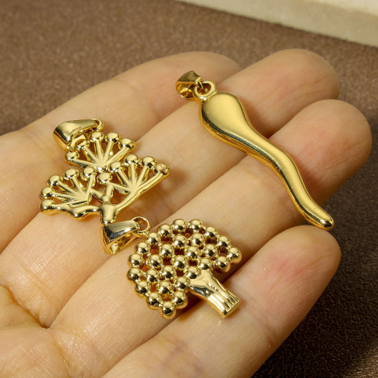 Изображение 1 ШТ вакуумное покрытие 304 Нержавеющая Сталь Подвески 18K позолоченный