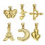 Picture of Vacuum Plating 304 Stainless Steel Charm Pendant 18K Gold Plated