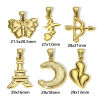 Picture of Vacuum Plating 304 Stainless Steel Charm Pendant 18K Gold Plated
