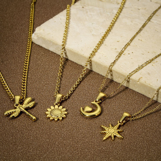 Picture of Vacuum Plating 304 Stainless Steel Charm Pendant 18K Gold Plated