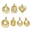 Picture of Vacuum Plating 304 Stainless Steel Charm Pendant 18K Gold Plated Irregular