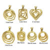 Picture of Vacuum Plating 304 Stainless Steel Charm Pendant 18K Gold Plated Irregular