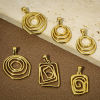 Picture of Vacuum Plating 304 Stainless Steel Charm Pendant 18K Gold Plated Irregular