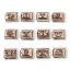 Picture of 304 Stainless Steel Italian Charm Links For DIY Bracelet Jewelry Making Silver Tone Rose Gold Rectangle Constellation 10mm x 9mm