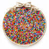 Picture of Glass Delica Seed Beads Round Bugle Multicolor Opaque About 2mm Dia.