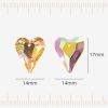 Bild von 1 Packung Glas AB Regenbogenfarbe Nordlicht Charms Herz Bunt Facettiert 17mm x 14mm