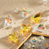 Bild von 1 Packung Glas AB Regenbogenfarbe Nordlicht Charms Herz Bunt Facettiert 17mm x 14mm