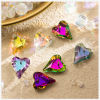 Bild von 1 Packung Glas AB Regenbogenfarbe Nordlicht Charms Herz Bunt Facettiert 17mm x 14mm