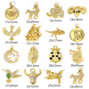 Bild von 1 Stück Messing Charms 18K Echtgold plattiert Tier Insekt Micro Pave
