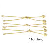 Picture of 1 Piece Brass & Cubic Zirconia Semi-finished Adjustable Slider/ Slide Bolo Bracelets For DIY Handmade Jewelry Making Box Chain 18K Real Gold Plated Transparent Clear 11cm(4 3/8") long