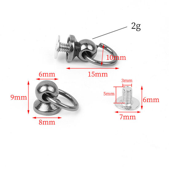 Immagine di 10 Seri Lega Accessori Borsa Borsa fai da te Multicolore Dentaruolo 15mm x 10mm
