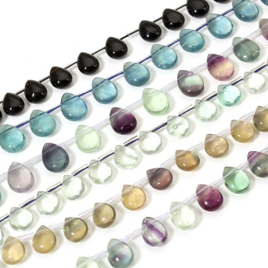 Picture of (Grade A) Fluorite ( Natural ) Beads For DIY Jewelry Making Drop Multicolor