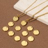 Imagen de 1 Unidad Enchapado al Vacío Ecológico 304 Acero Inoxidable Elegante Colgantes Charms Ronda Chapado en Oro Constelación